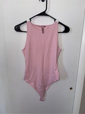 Light Pink Sleeveless Bodysuit - Soft Stretch Tank